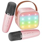 BONAOK Mikrofon Karaoke 2, Bluetooth Karaokemaschinen für Kinder...