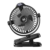 Minthouz Tischventilator mit Clip, 8000mAh USB Ventilator, 5...