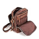 BAIGIO Schultertasche Umhängetasche Herren Leder Vintage Herrentasche...