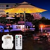 EONANT Sonnenschirm-Lichterkette, 104 LEDs, 8 Modi, batteriebetrieben,...