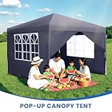 Pavillon，Faltpavillon，Winterfest Wasserdicht Gartenpavillon mit 4...