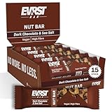 EVRST Nut Bar Dark Chocolate & Sea Salt | Nussriegel | 17% Protein | (15...