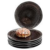 MamboCat Reactive Glaze Black Kuchenteller-Set 6-teilig Zakynthos I...