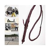 Real Leather Bull Whip Heavy Duty Bullwhip Hand Made and Durable Bull Whip...