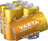 VARTA Batterien D Mono, 6 Stück, Longlife, Alkaline, 1,5V, ideal für...