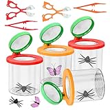 UHETLET 4 Stück Becherlupen für Kinder Becherlupe Lupenglas für Kinder...