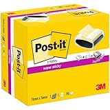 Post-it Z-Notes PRO Abroller, Schwarz und 1 Block Super Sticky Z-Notes,...