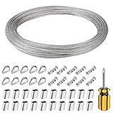 Drahtseil 30m Stahlseil 2mm Seilspanngarnitur Spanndraht Edelstahlseil...