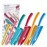 hecef Küchenmesser Set 6-teilig, Edelstahl Messer mit Schutzhüllen,...