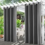 Tgkoddo Outdoor Vorhang Wetterfest, Outdoor Vorhänge Wasserdicht mit Ösen...