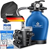 KESSER® Sandfilteranlage Sandfilter + 700g Filterbälle ersetzen 25kg...