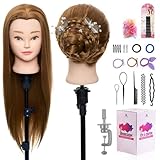 Neverland 24 Zoll Frisierkopf Echthaar Übungskopf Friseurkopf Friseursalon...