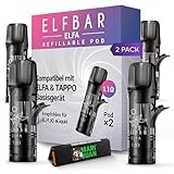 M&J Elfbar Ersatz Elfa Pods nachfüllbar I 4 Stück, 1,1 Ohm I ohne Liquid...