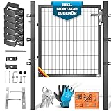 KESSER® Gartentor Premium Gartentür aus Metall verzinktem Stahl,...