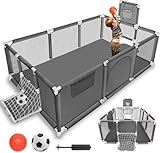 Laufstall Baby,Laufstall Baby Faltbar182Cm*122Cm,Baby Playpen,Mit...