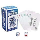 Mahjong-Kartenspiel Wasserdichtes Reise-Mahjong-Spielset Mah-Jong 144...