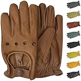 German Wear, Herren Driving Autofahrer-Handschuhe Lederhandschuhe...
