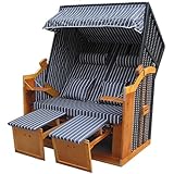 Vaiko Strandkorb Vollieger Ostsee Nordsee XXL120cm breit verstellbar PE...
