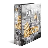 HERMA Ordner A4 Rom Italien, 7 cm breit, Kinder Ringordner mit Städte...