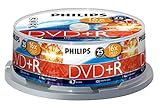 Philips DVD+R Rohlinge (4.7 GB Data/ 120 Minuten Video, 16x High Speed...