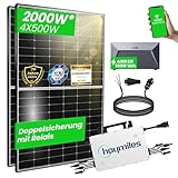 CamperGold® 2000W Balkonkraftwerk mit Speicher - Solaranlage Komplettset...