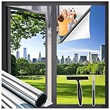 Zindoo Fensterfolie von Innen Durchsichtig von aussen Blickdicht Tageszeit,...