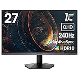 KOORUI 27 Zoll Gaming Monitor, 240Hz, 1ms, QHD(2560 x 1440), Adaptive Sync,...