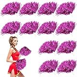 12 Stück Cheerleader Pompons: Cheerleader Puschel mit Griffen, Pompoms...
