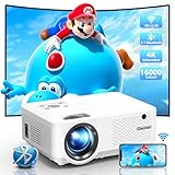 Beamer, 16000 Lumen Beamer 4K Unterstützt, Native 1080P Full HD Mini...