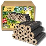 BAVAFIRE 300kg Pinikay Hartholzbriketts - Premium Octagon Buche...