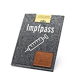 Impfpass Hülle Filz - Hülle Impfausweis - Impfpass Etui für Erwachsene -...