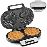 LEHMANN Doppel Waffeleisen Herzform - Herzwaffeleisen für 10 klassische...