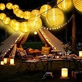 Macchiatto 8M 40 LED Solar Lichterkette Aussen, 8 Modi 800mAh Solarlampions...