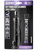 PROCREA® Premium 1er Cuttermesser & Klingen Set 'Black Edition' [Extrem...