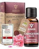 Heldengrün® BIO Rosengeranienöl [100% NATURREIN] - Echter Rosenduft -...