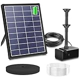Biling 6W Solar Springbrunnen für außen mit 3000mAh Batterie Solar...