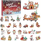 Adventskalender 2025, 24-Tage Bausteine Weihnachts-Countdown-Kalender,...