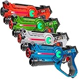 Light Battle Active Lasertag Set - 4X Laserpistole (grün, orange, weiß,...