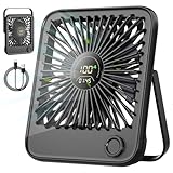 Dealswin Tischventilator Sehr Leise Stufenlos 1-100 Regler mit LED-Anzeige...