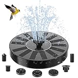Solar Springbrunnen für Außen, Solar Teichpumpe mit 6 Effekte Solar...
