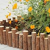 Joytar DIY-Zylinderzaun aus Holz, Gartenkante aus Holz,...