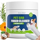 BALORIZ Ohrenreinigung für Hunde, Finger-Ohrenreinigung für Hunde und...