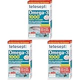 tetesept Omega-3 1000 - Seefisch- und Lachsöl Kapseln - Hochdosierte Omega...