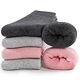 inaWarm Thermosocken Damen Winter, Frottee Baumwollsocken, Dicke Warme Crew...
