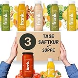 Frank Juice Saftkur 3 Tage mit Suppe | 15 x 330ml Säfte + 3 x 350ml Bio...