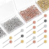 800 Stück Karte Nagel Pinnadeln 14mm Bunt Rundkopf Stecknadeln Edelstahl...