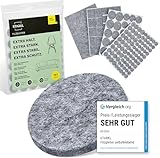 Filzgleiter selbstklebend Grau 151 Stück (4 mm) I Filzgleiter für Stühle...