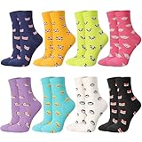 Utensilsto 8 Paar Lustige Socken Damen EU 39-42, Baumwolle Socken Tier...