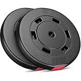 Hop-Sport Hantelscheiben Set 20 kg (2x10 kg) Kunststoff, Gewichtsplatten...