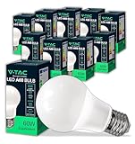 V-TAC 10x LED Glühbirne E27 8,5W (entspricht 60W) A60-806Lumen - LED Lampe...